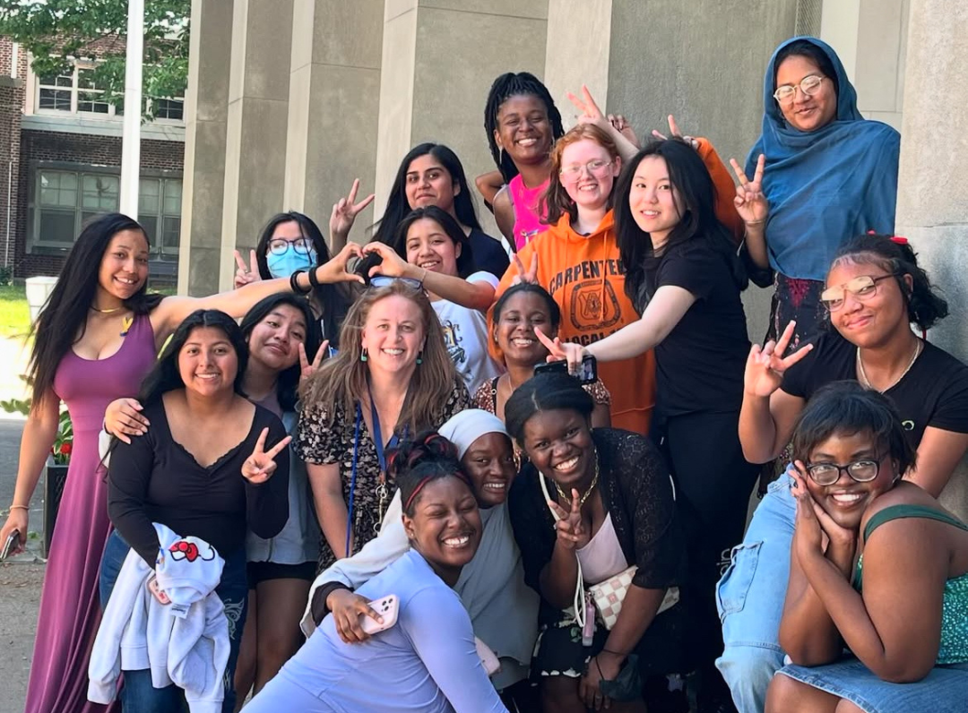 Girls High students smiling